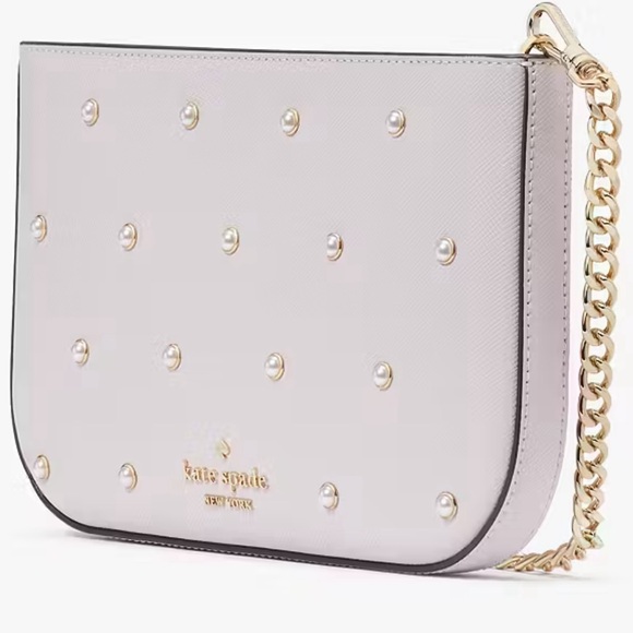 NWT Kate Spade Madison Studded Pearls Pochette & Madison small slim card holder - Picture 11 of 16